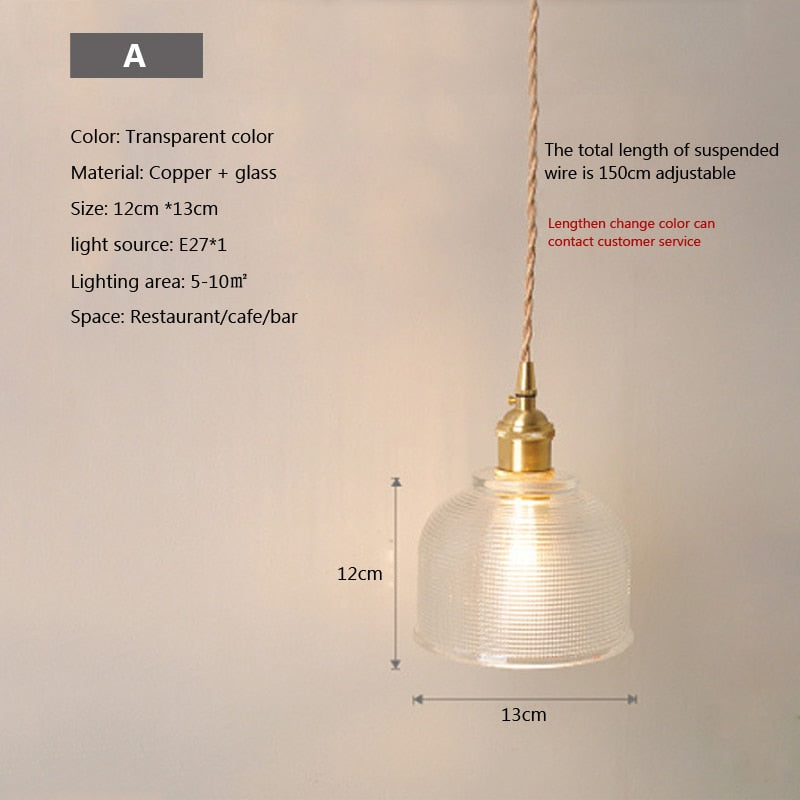 Maliben | Nordic Brilliance Transparent Glass Pendant Lamp