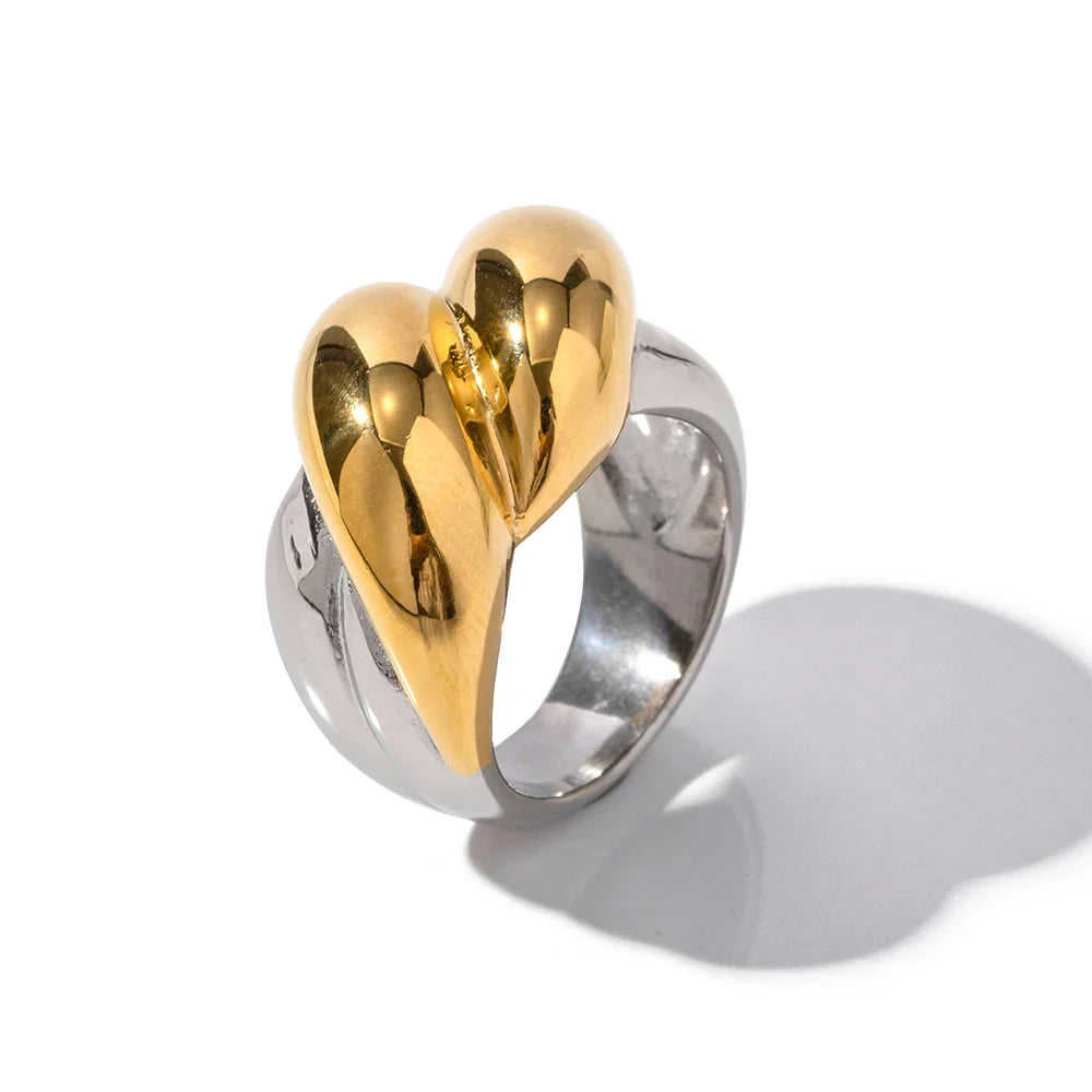 Maliben | Chunky Gold Wrapped Two Tone Ring
