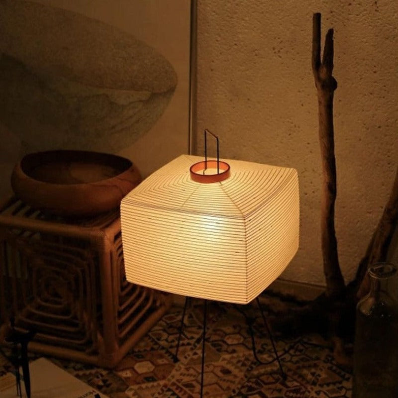 Maliben Japanese Creative Paper Floor Lamp with Tripod