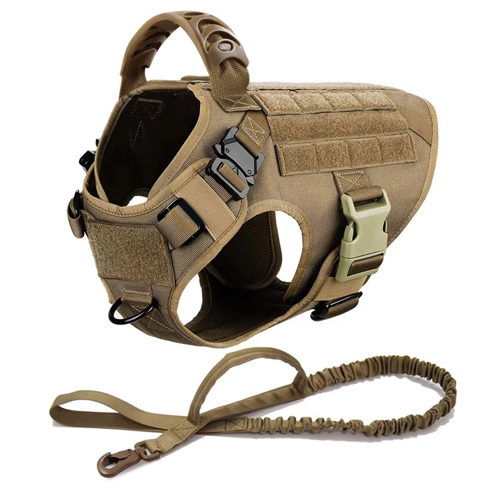 Maliben Tactical Dog Harness and Leash Set for Medium and Large Dogs