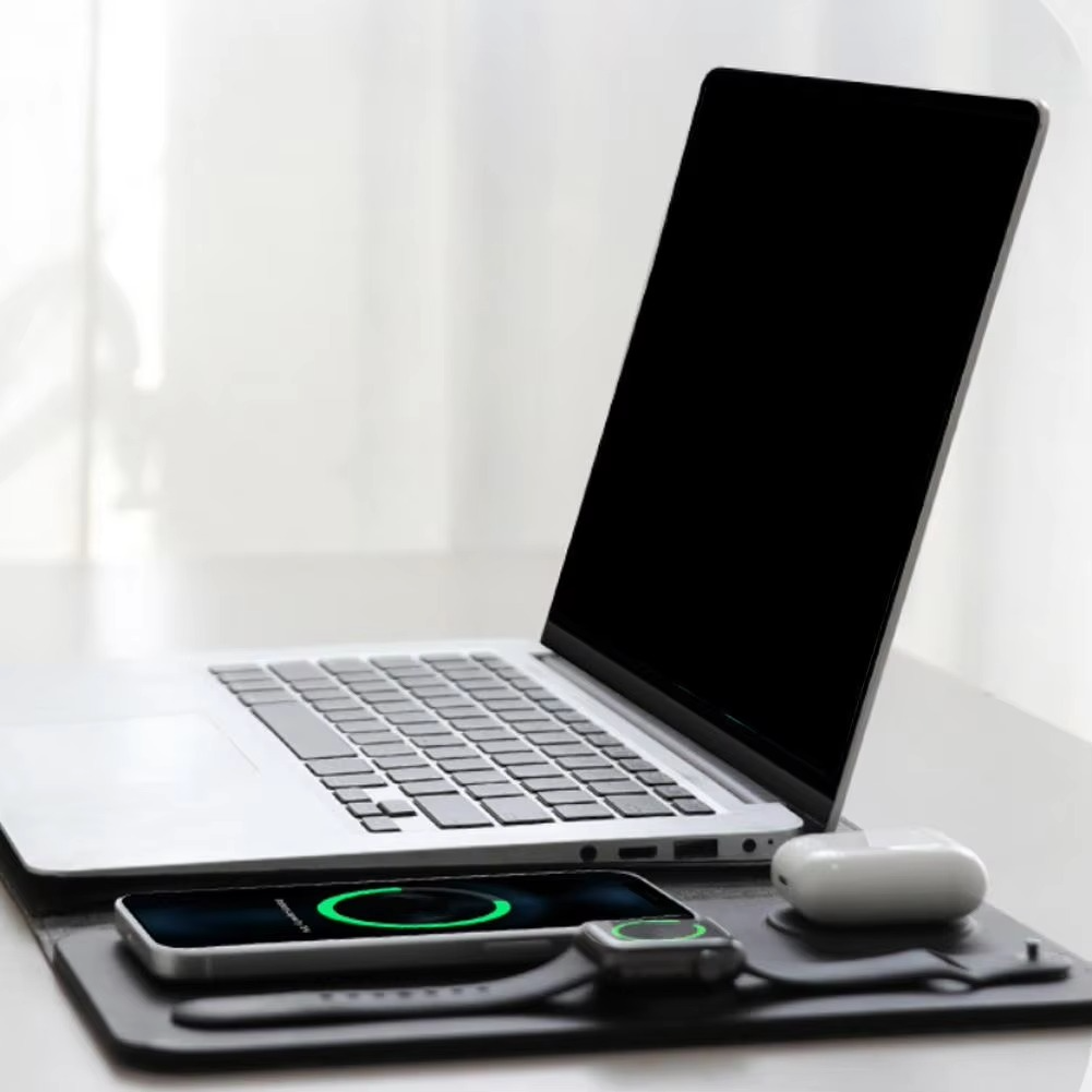 Maliben | Magnetic 3-In-1 Wireless Charging Laptop Sleeve With Mouse Pad &Amp; Desk Mat