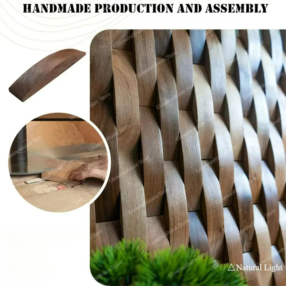 Maliben | 3d Mosaic Wall Panel Solid Wood Acoustic Decor