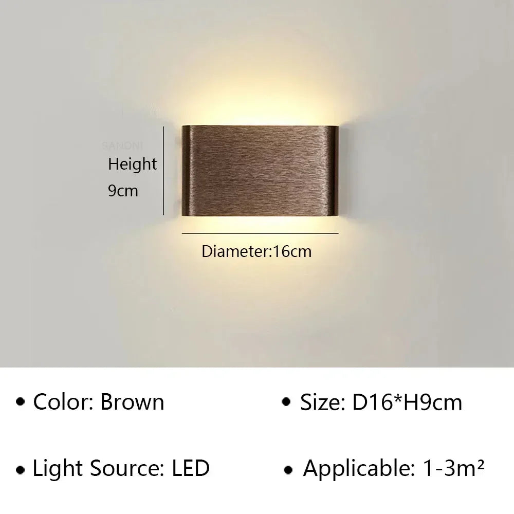 Maliben | Lumiera Modern Led Wall Lamp | Stylish Design | Warm White Light For Bedroom, Hallway & Bathroom