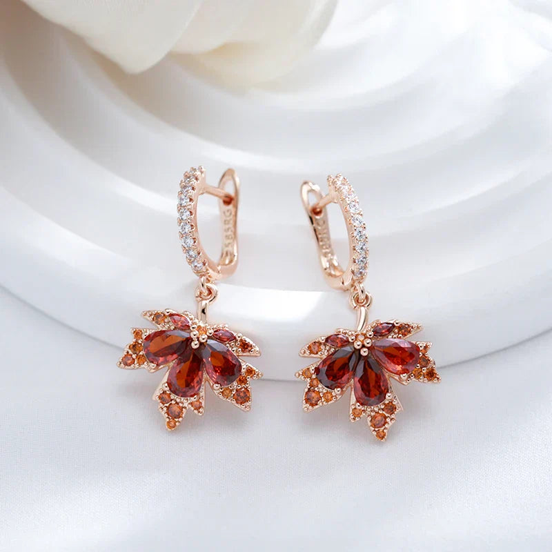 Maliben | Dainty Autumn Maple Leaf Earrings