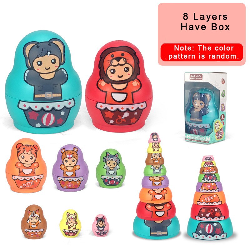Maliben | Educational Colorful Kids Matryoshka Dolls