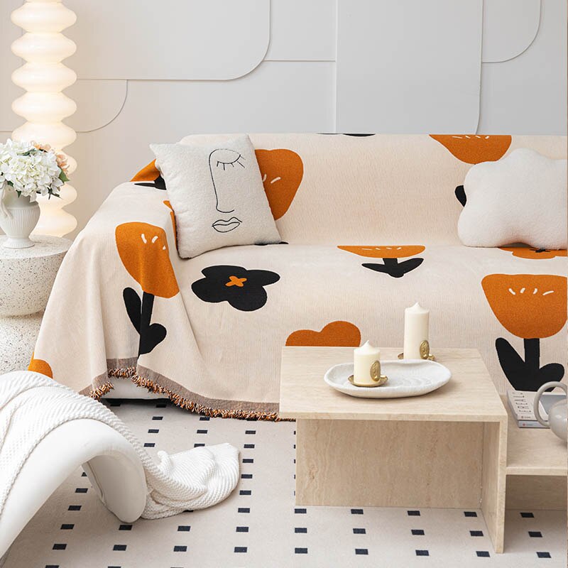Maliben | Floral Blossom Non-Slip Modern Sofa Cover