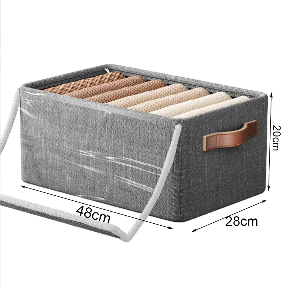 Maliben | Storage Box With Lid | Stackable | With Handle | 47x28x20 Cm