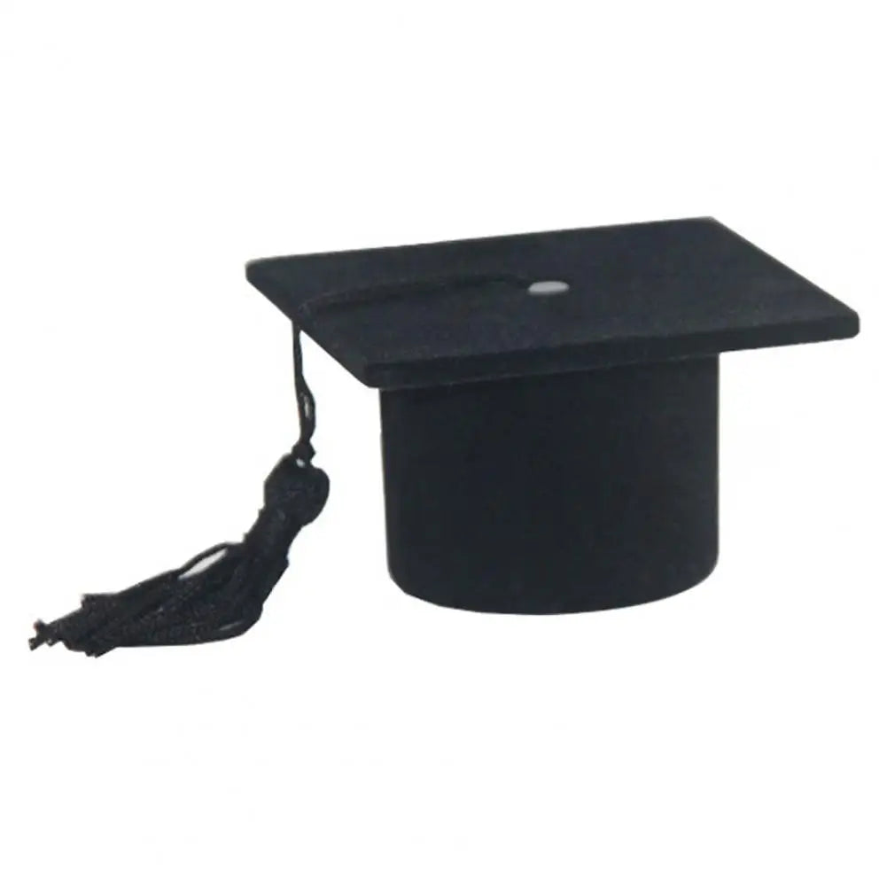Maliben | Graduation Cap Shaped Flannel Jewelry Ring Storage Box