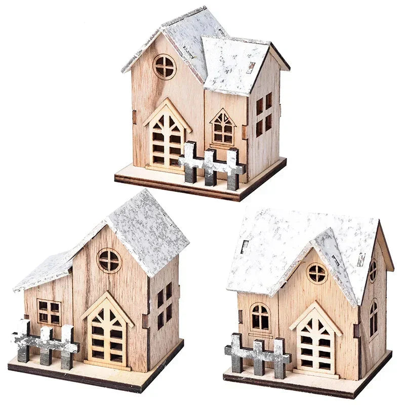 MAliben | Frostglitter Christmas Lanterns - Enchanting House-Shaped Christmas Decoration For a Magical Atmosphere