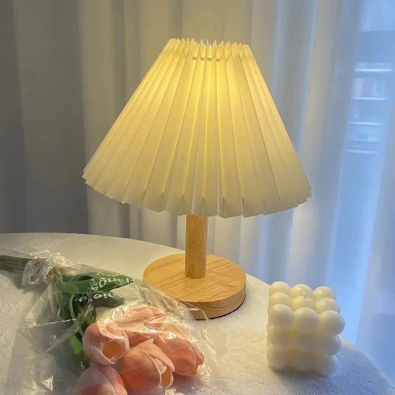 Maliben | Foldable Pleat Table Lamp - Stylish Foldable Led Table Lamp For Unique Interior Design