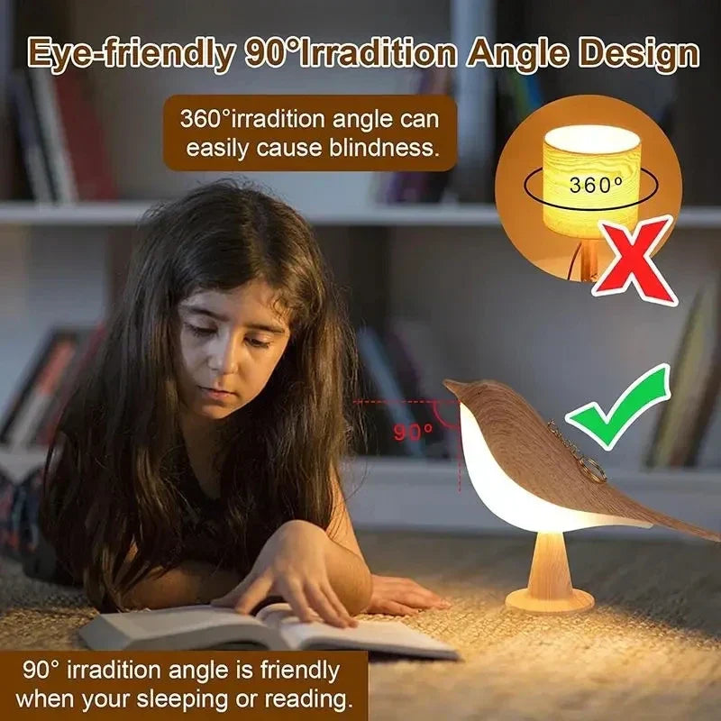 Maliben | Playful Bird Night Lamp – Touch Control & Adjustable Light Colors