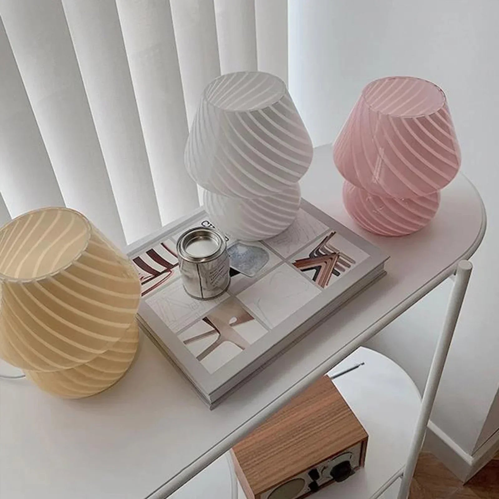 Maliben | Murano Table Lamp - Unique Glass Mushroom Desk Lamp For Magical Atmosphere