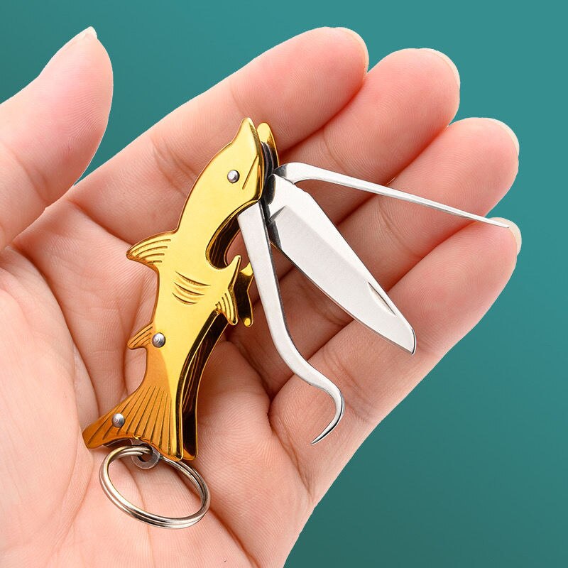Maliben | Sharp Shark Multifunctional Toothpick Knife Keychain