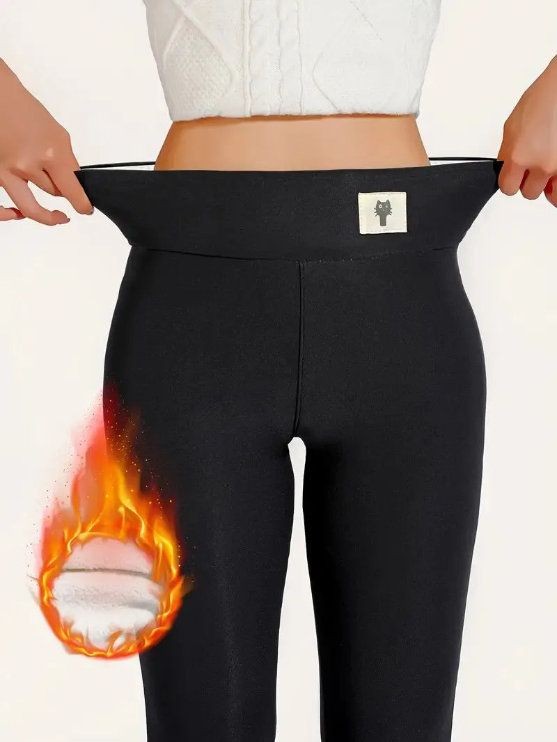 Maliben | Women's Thermal Leggings | Lamb Cashmere Lined & Figure Shaping | High Waist & Booty Lifting Effect | Velureva