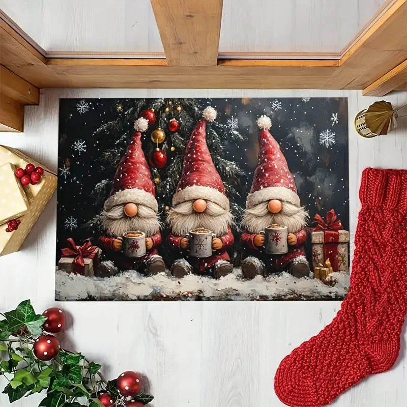 Maliben | Christmas Gnome Welcome Door Mat Bathroom Entrance Floor Mat