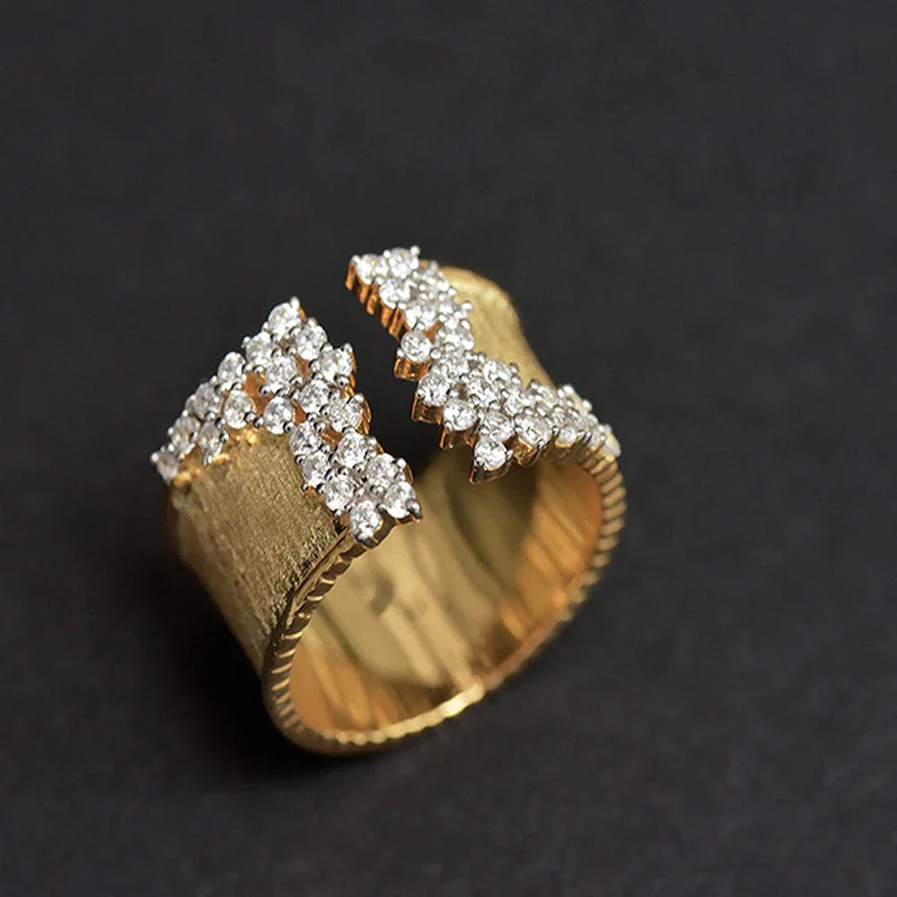 Maliben | Bold Diamond Sparkle Open Ring