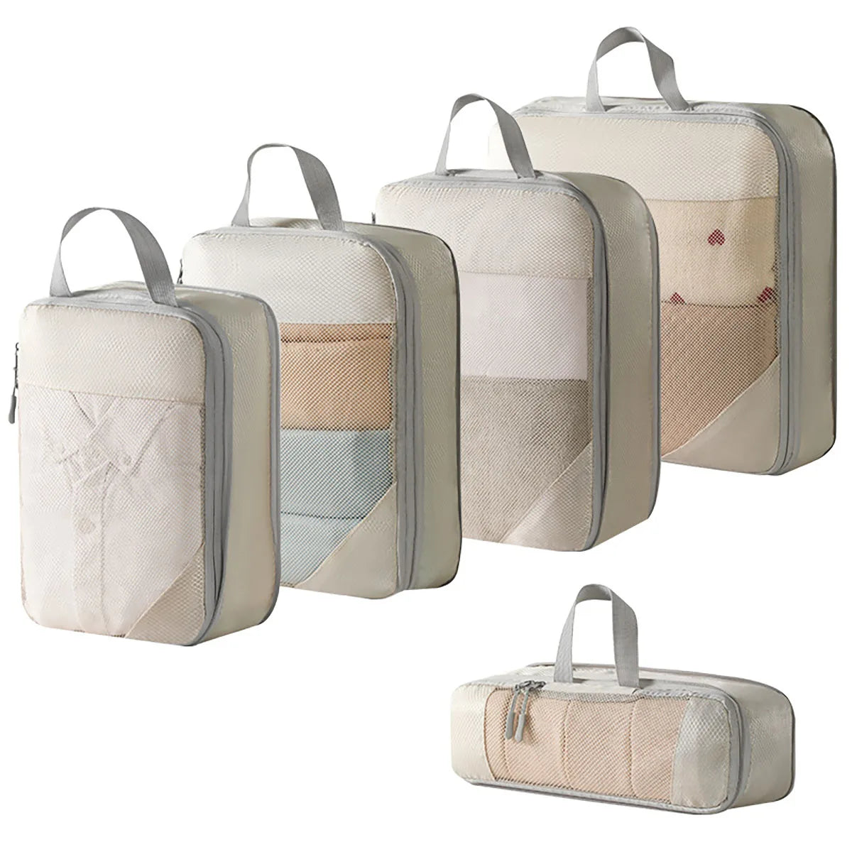 Maliben | Packnest Compression Organizer Set | 5-Piece | Space-Saving & Water-Repellent | Ideal For Travel & Everyday Use