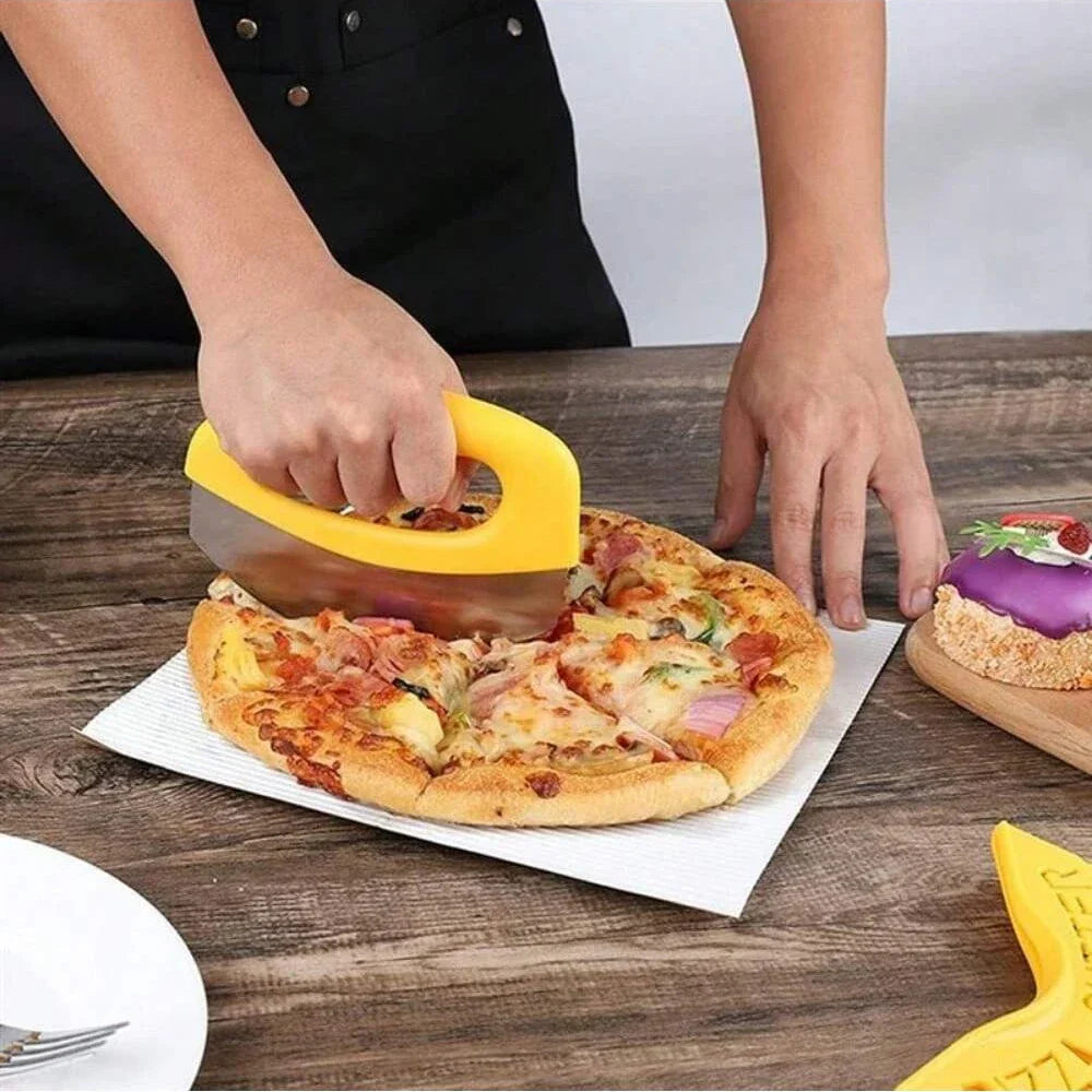 Maliben | Slicetta Pizza Cutter Made Of Stainless Steel With Protective Cap | Round Knife For Precise Cutting Of Pizza, Herbs, Cheese & Dough | Ergonomic & Dishwasher Safe
