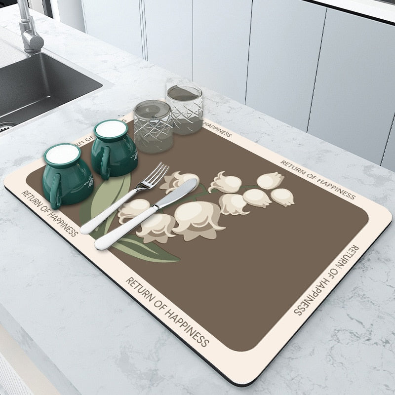 Maliben | Absorbmat Premium - The Perfect Kitchen Mat For Dry And Safe Dishes