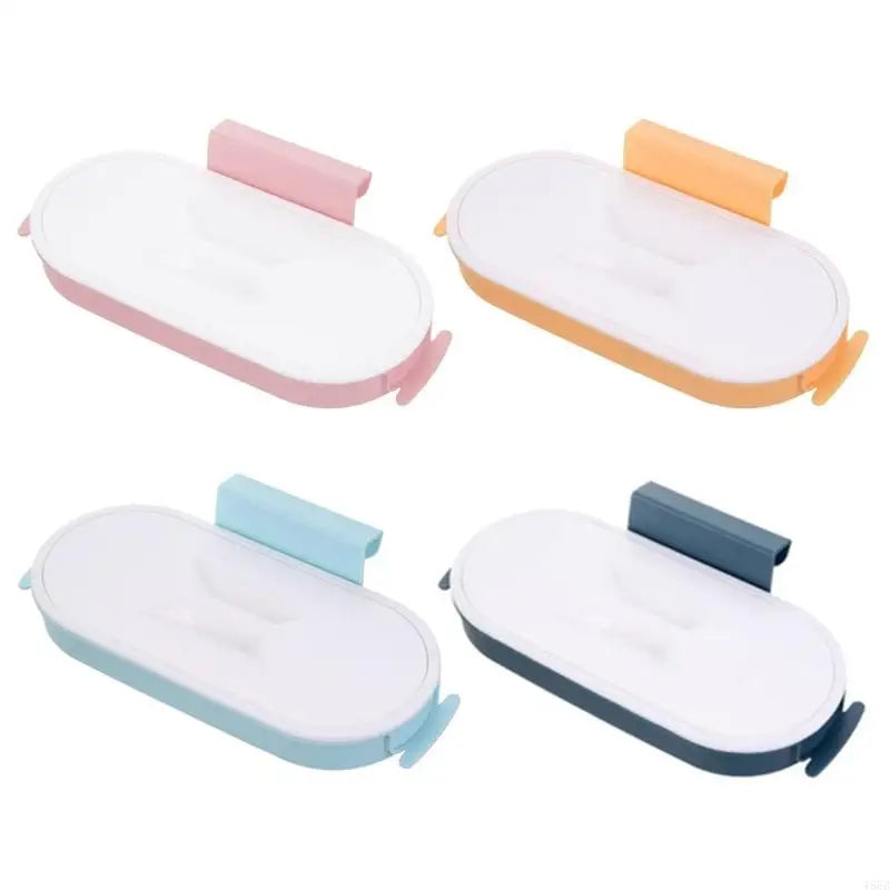 Maliben | Trash Bag Holder Cleanuvo Clipbin | With Lid & Ring Holder | For Hanging On Cabinet Doors | Reusable & Washable