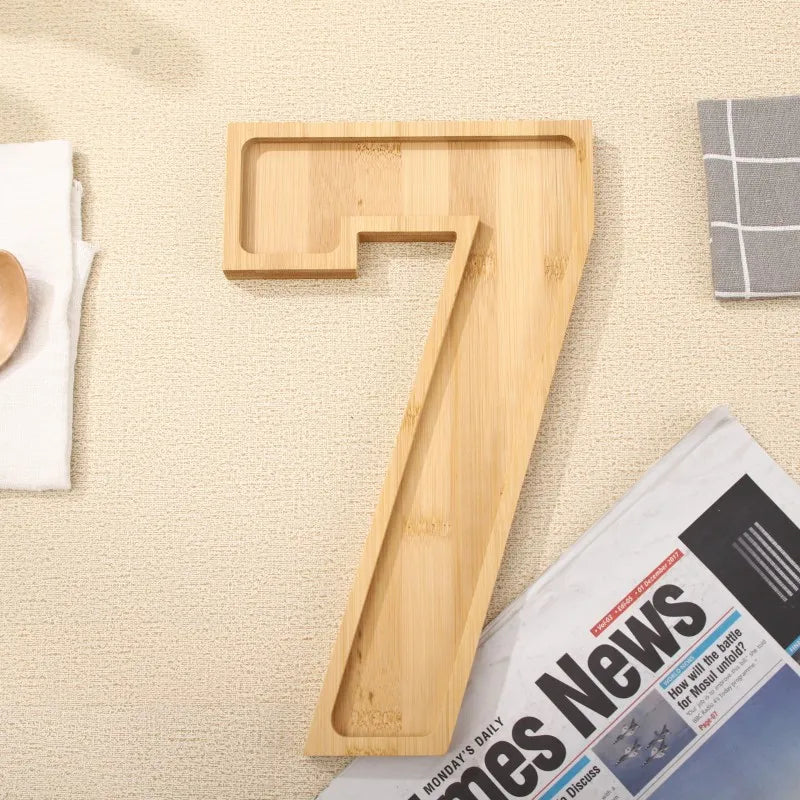 Maliben | Wooden Numbers Serving Tray
