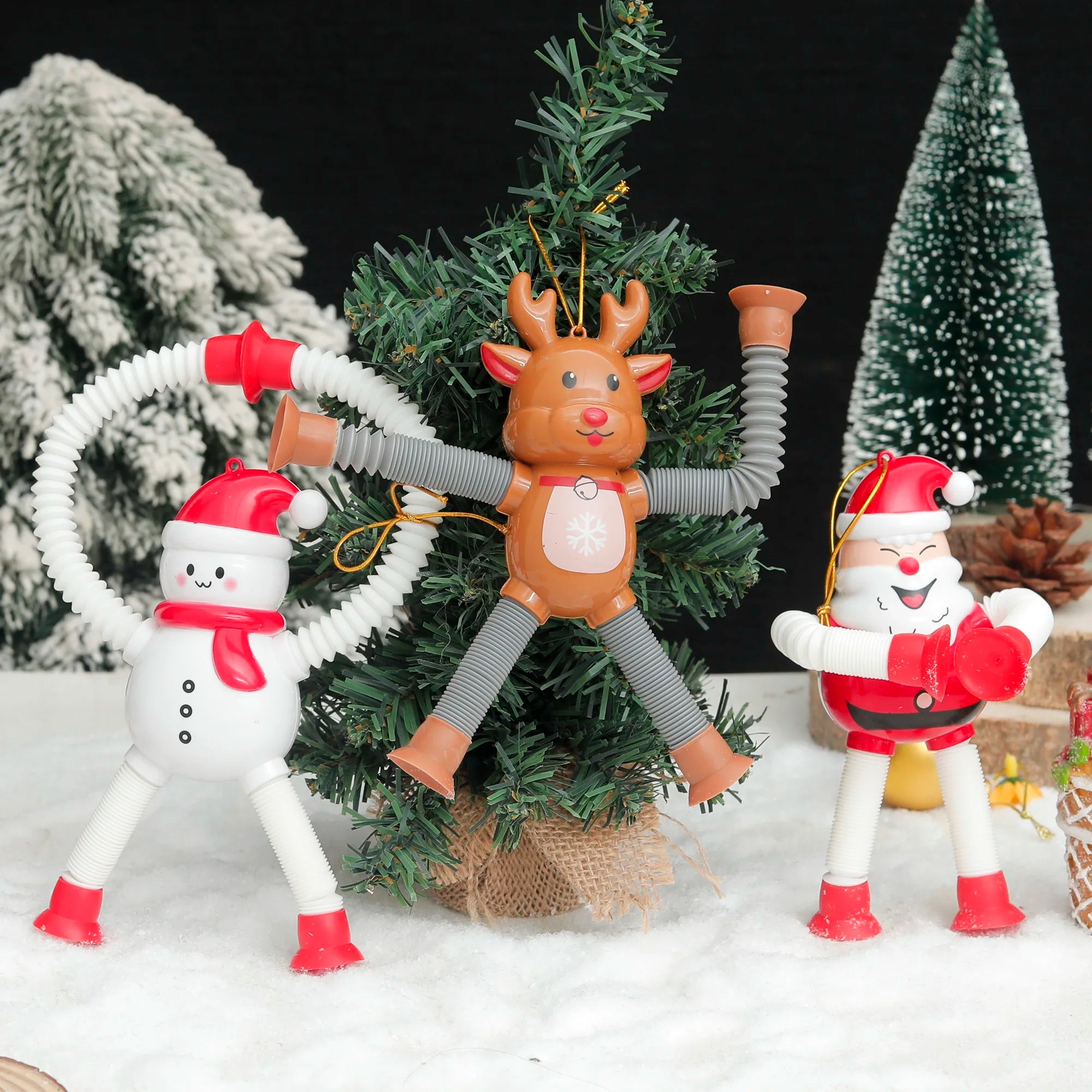 Maliben | Christmas Sensory Suction Cup Baby Toy Figures