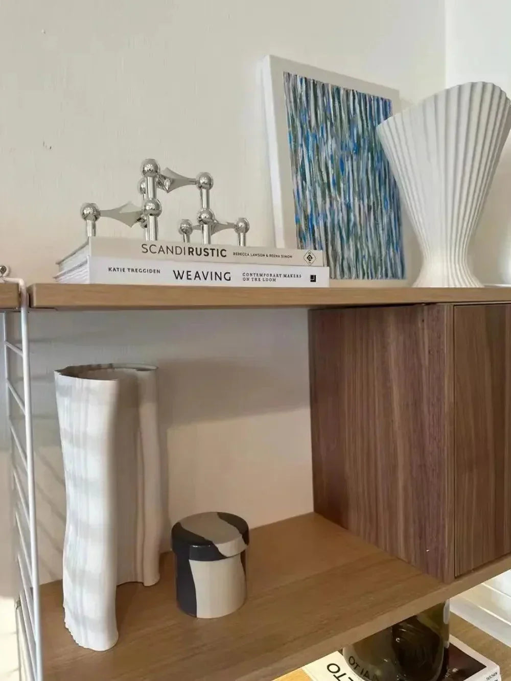 Maliben | Modern Molecular Metal Candle Holder – Nordic-Style Silver Candle Stand For Elegant Home Decor