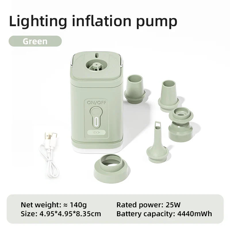 Maliben | Outdoor Air Pump Aeroblow Mini | Electric & Usb Rechargeable | Portable & Cordless | For Air Mattresses & Vacuum Bags