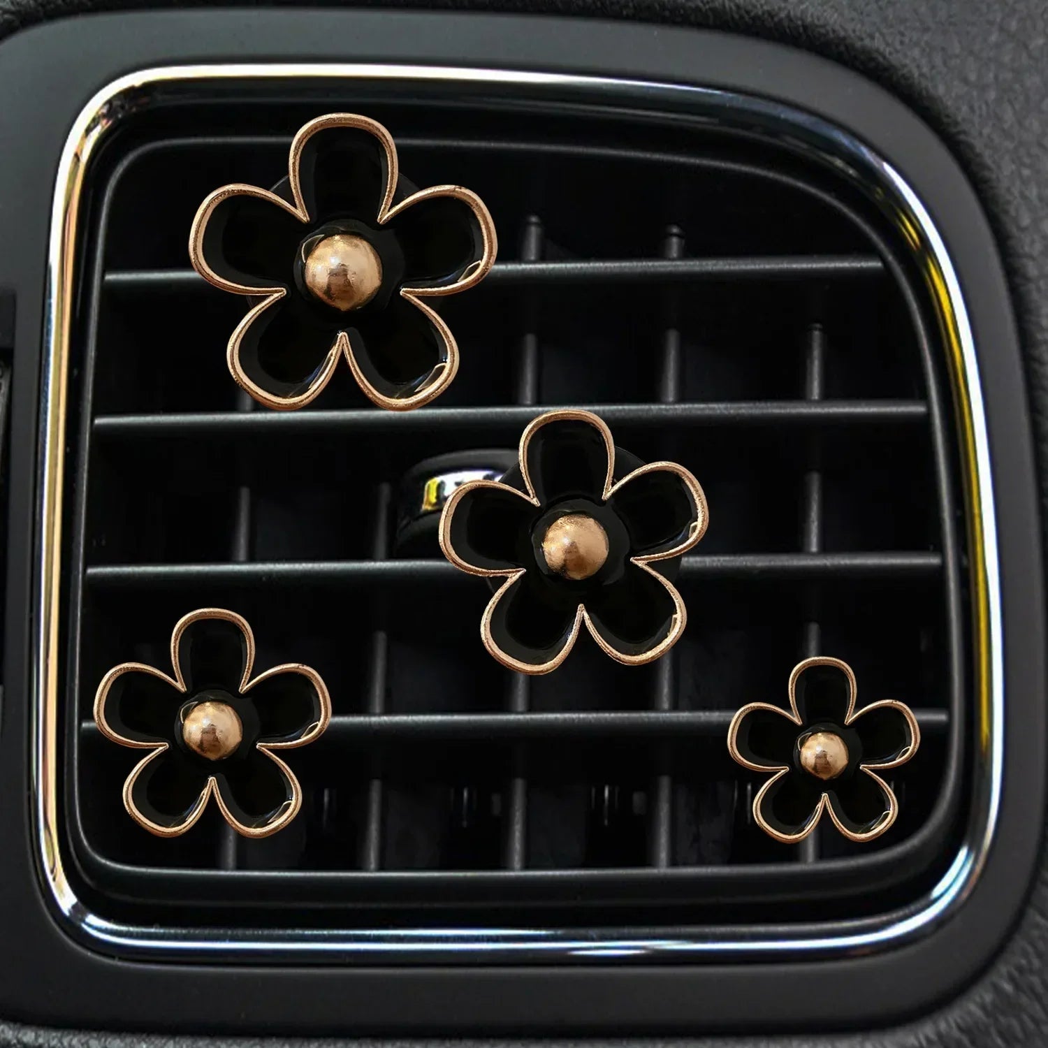 Maliben | Floradrive Scent Clips | Flower Air Fresheners For Car | Set Of 4 | Decorative Aromatherapy For Vent Slots