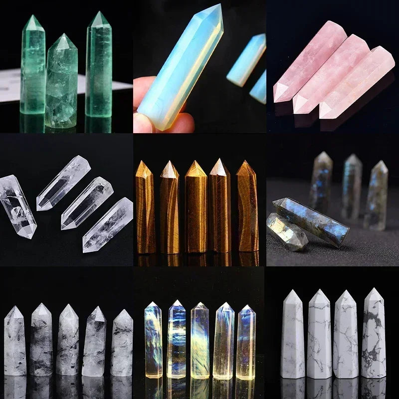Maliben | Crystal Obelisk Elaria | Natural Stone Healing Stone | For Meditation & Reiki | 4–8 Cm