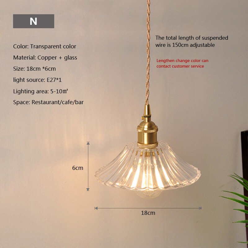 Maliben | Nordic Brilliance Transparent Glass Pendant Lamp