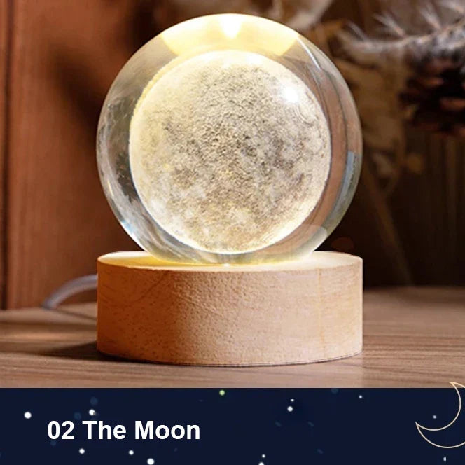 Maliben | Astranova Galaxy Night Light | Led Crystal Ball With Milky Way Design | Warm White Light | Creative Gift For Kids & Adults