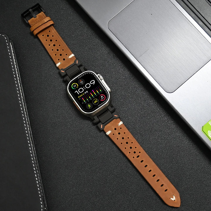 Maliben Genuine Leather Apple Watch Band — Fits All Models