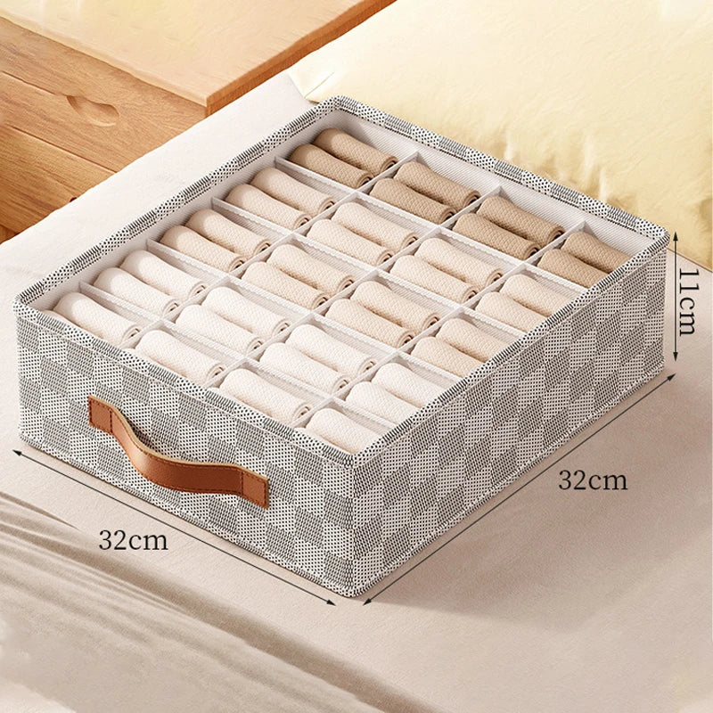 Maliben | Organest Drawer Organizer Box | For Underwear & Socks | Foldable & Space-Saving | High-Quality Polyester