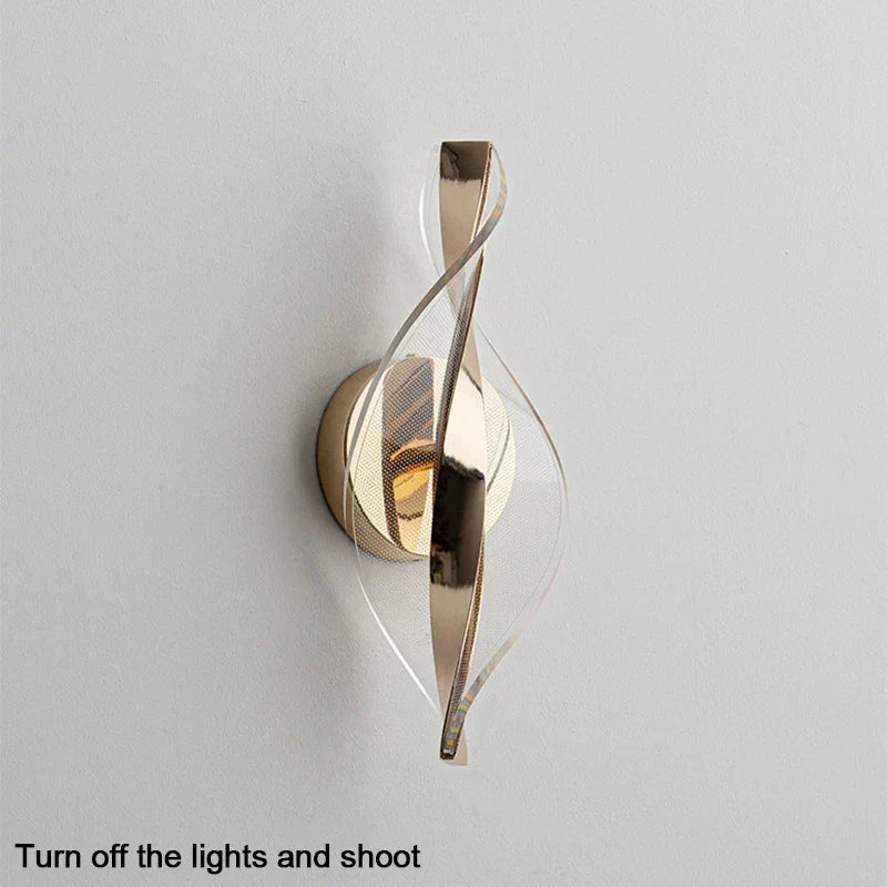 Maliben | Led Wall Light Nordglow | Modern Acrylic & Metal Design | 3-Color Light | Creative Interior Lighting For Living Room & Bedroom