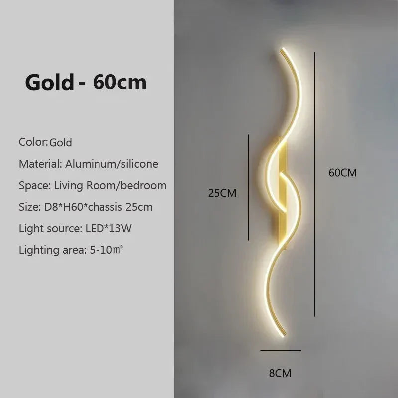 Maliben | Lumistripes | Modern Led Wall Lamp | MInimalist Wall Lamp in Stripe Design | Indoor Lighting For Bedroom & Living Room