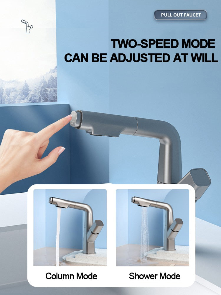 Maliben | Futuristic Rotating European Pull Out Faucet