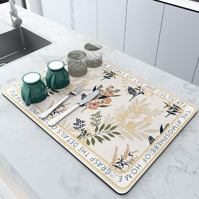 Maliben | Absorbmat Premium - The Perfect Kitchen Mat For Dry And Safe Dishes