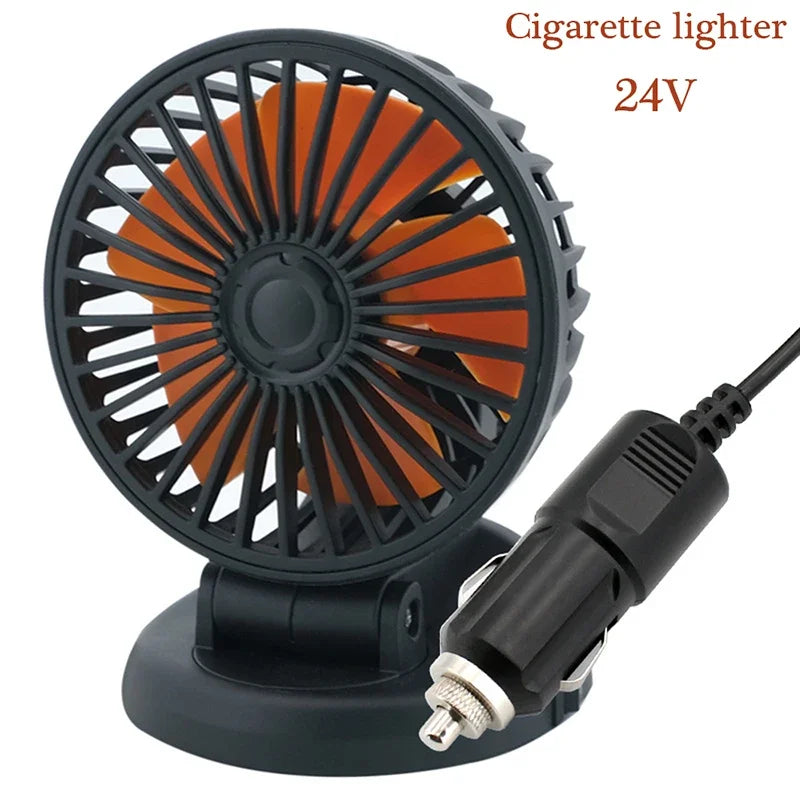 Maliben | VentOro Auto Fan 12v/24v/5v | Usb or Cigarette Lighter | Rotatable & Compact | For Car, Truck, Suv, Motorhome & Office