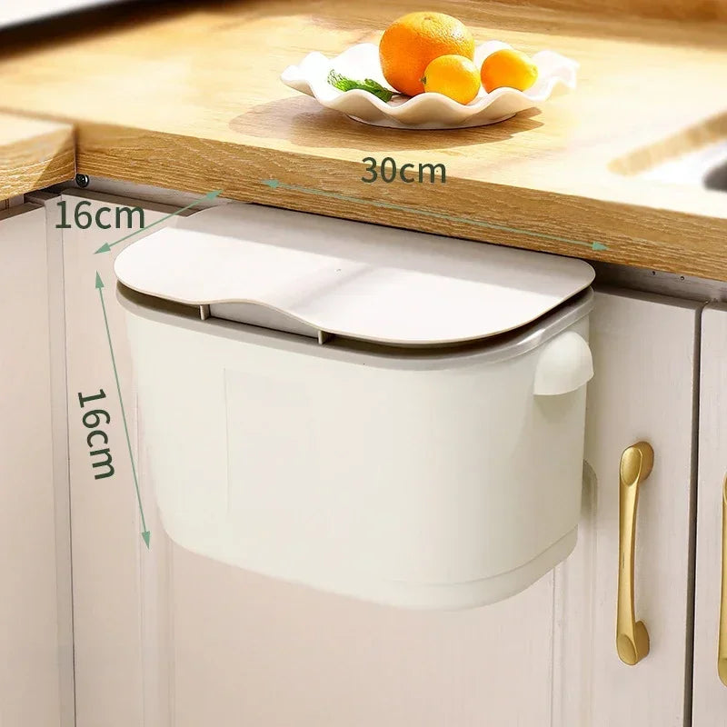 Maliben | Wall Bin Cleanvero | With Lid | Hanging & Space-Saving | For Kitchen & Bathroom | Large Volume