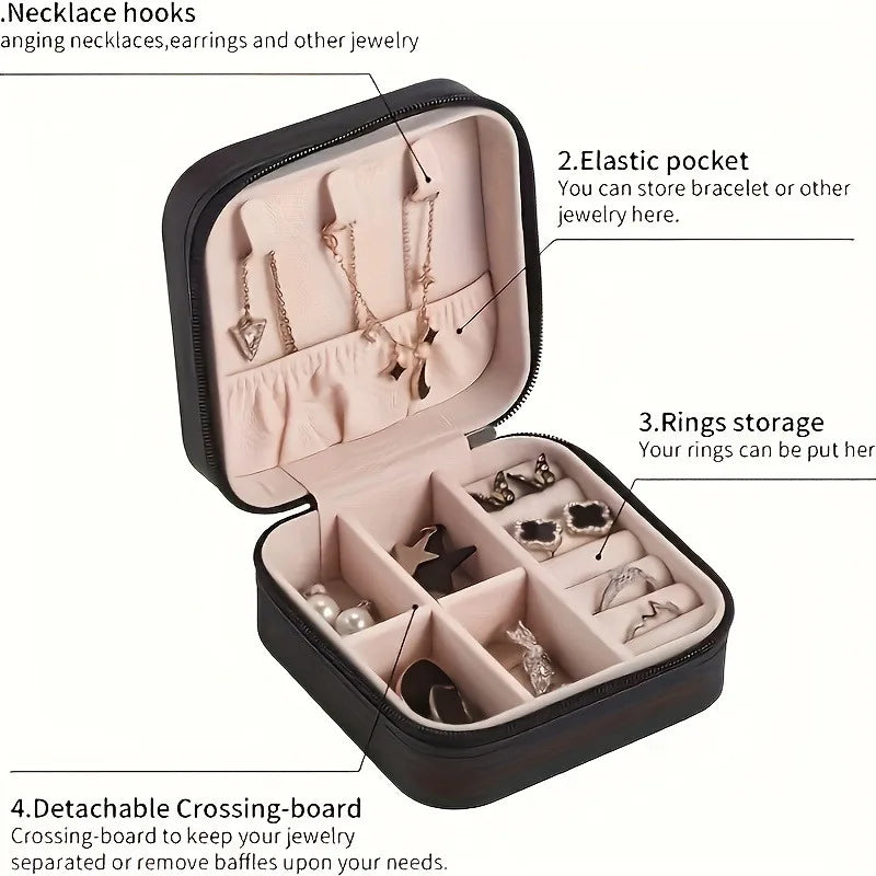 Maliben | Jewelry Organizer Voyelia | Travel Case For Jewelry | Compact & Stylish | Pu Leather