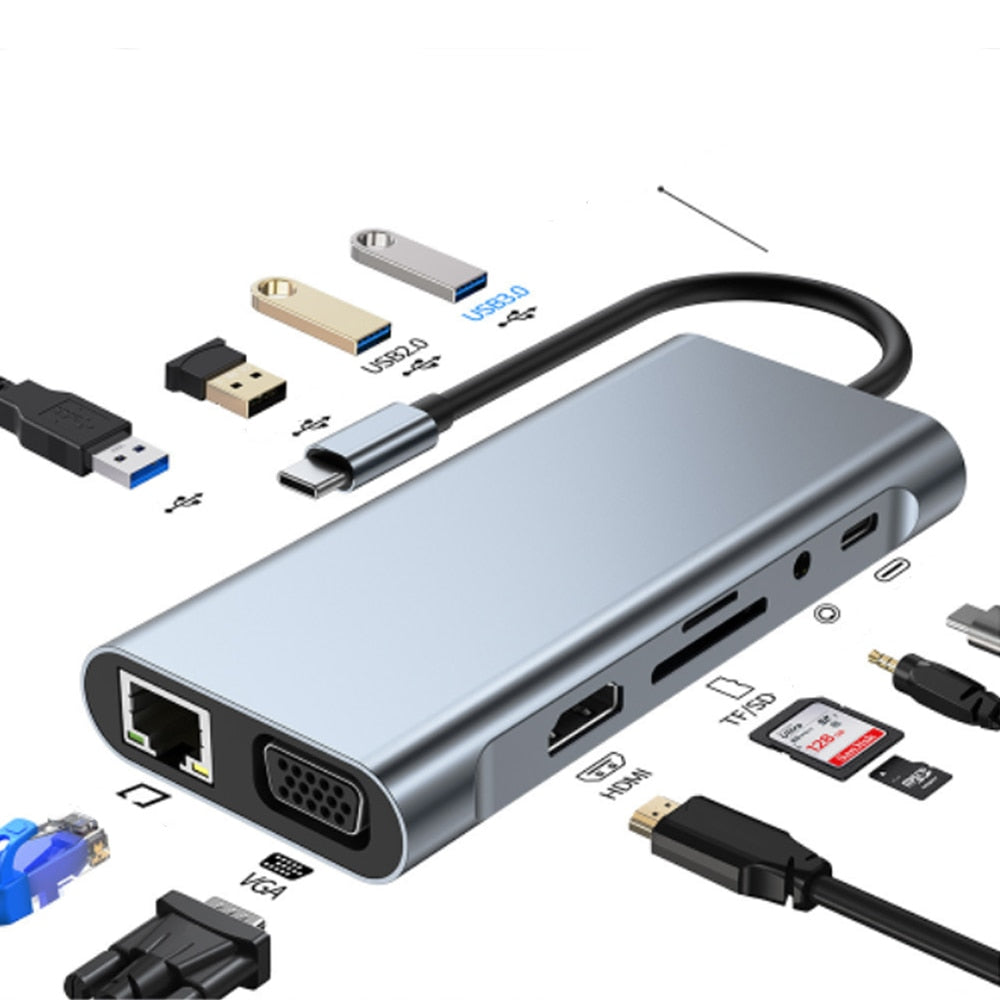 Maliben Thunderbolt 3 USB-C Hub with HDMI, PD, SD/TF for MacBook Air M1 and iPad Pro