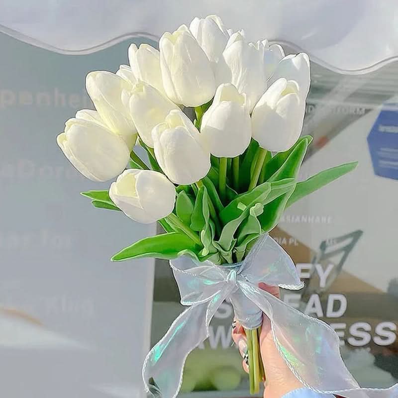 Maliben | Artificial Tulip Bouquet With Realistic Lifelike Flowers