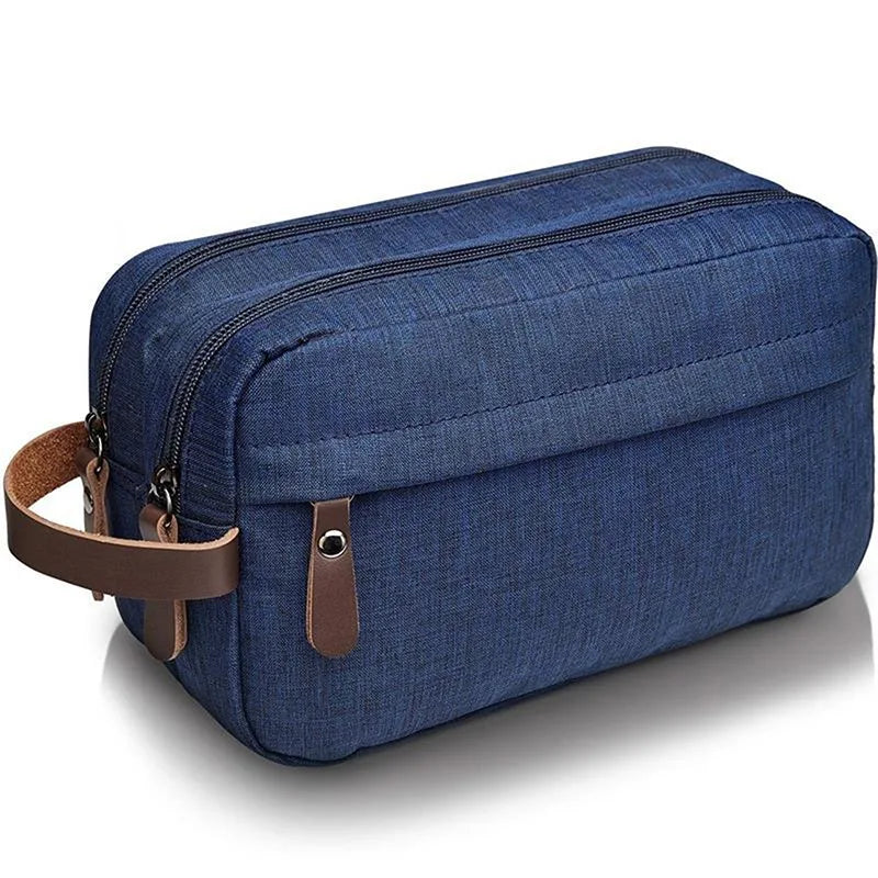Maliben | Nylonéa Toiletry Bag Unisex | Water-Repellent | Canvas Design With Leather Handle | For Travel & Everyday Use