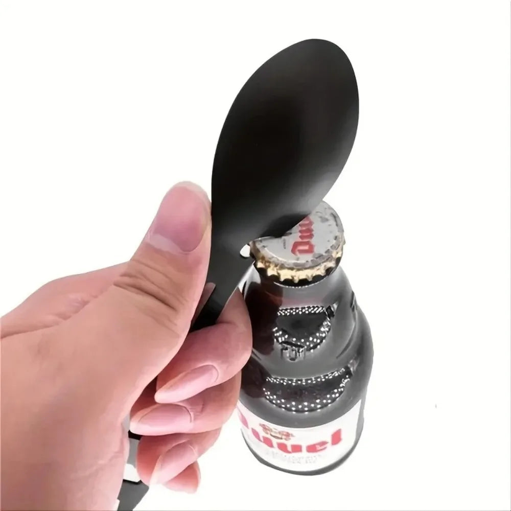 Maliben | TrailSpork Pro | 6-In-1 Stainless Steel Camping spork | Fork, Spoon, Digging Tool & Self-Defense | Ultra-Light & Compact | For Outdoor & Survival