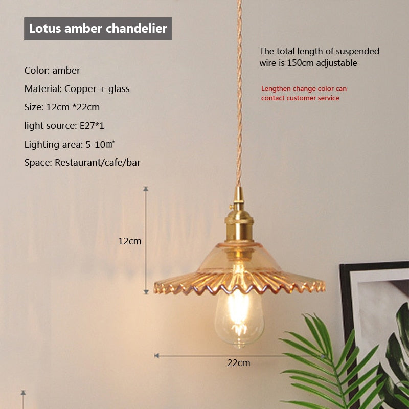 Maliben | Nordic Brilliance Transparent Glass Pendant Lamp