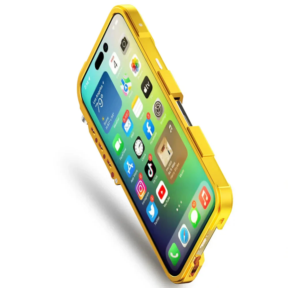 Maliben | Tactical Grip Shockproof Alloy Frame Iphone Case