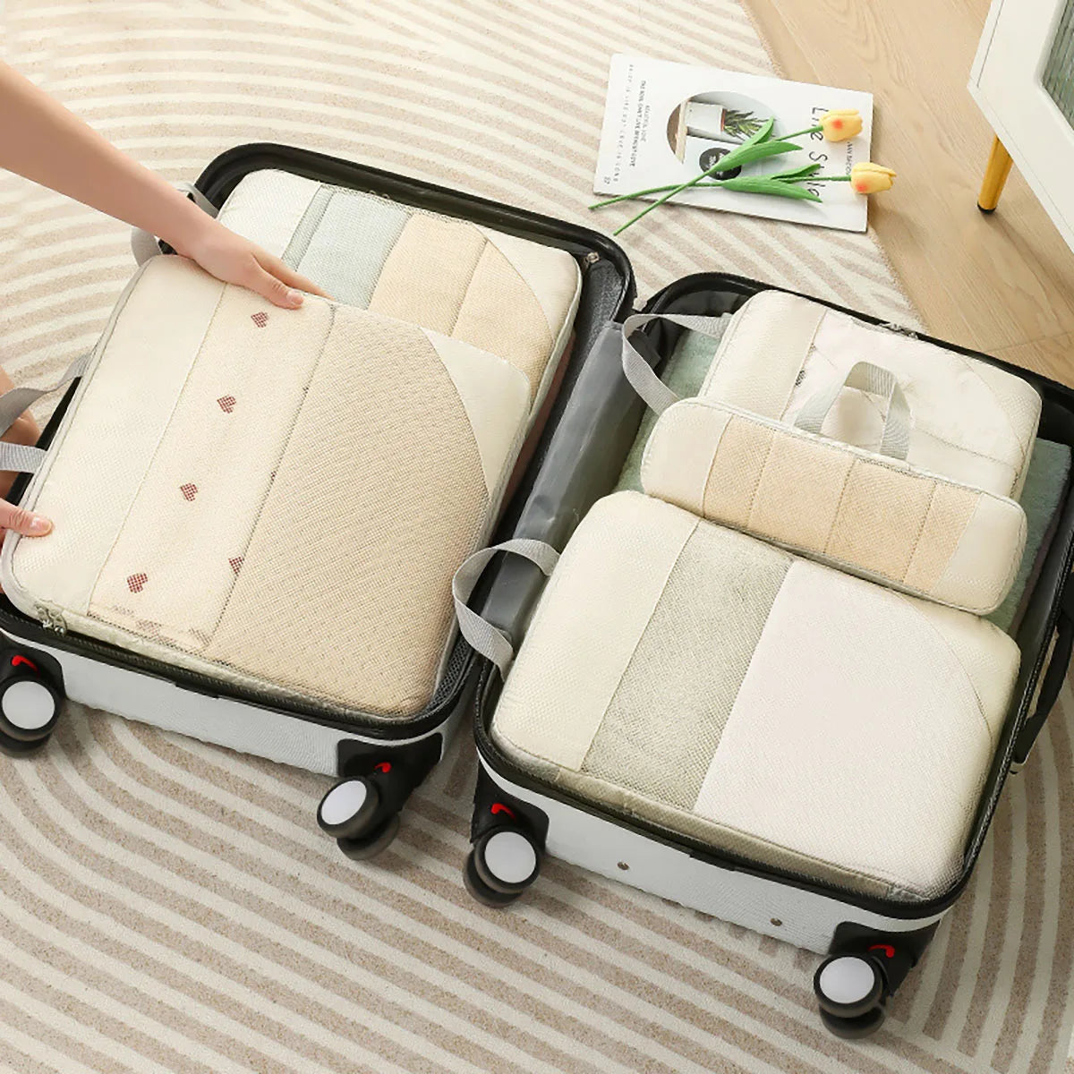 Maliben | Packnest Compression Organizer Set | 5-Piece | Space-Saving & Water-Repellent | Ideal For Travel & Everyday Use