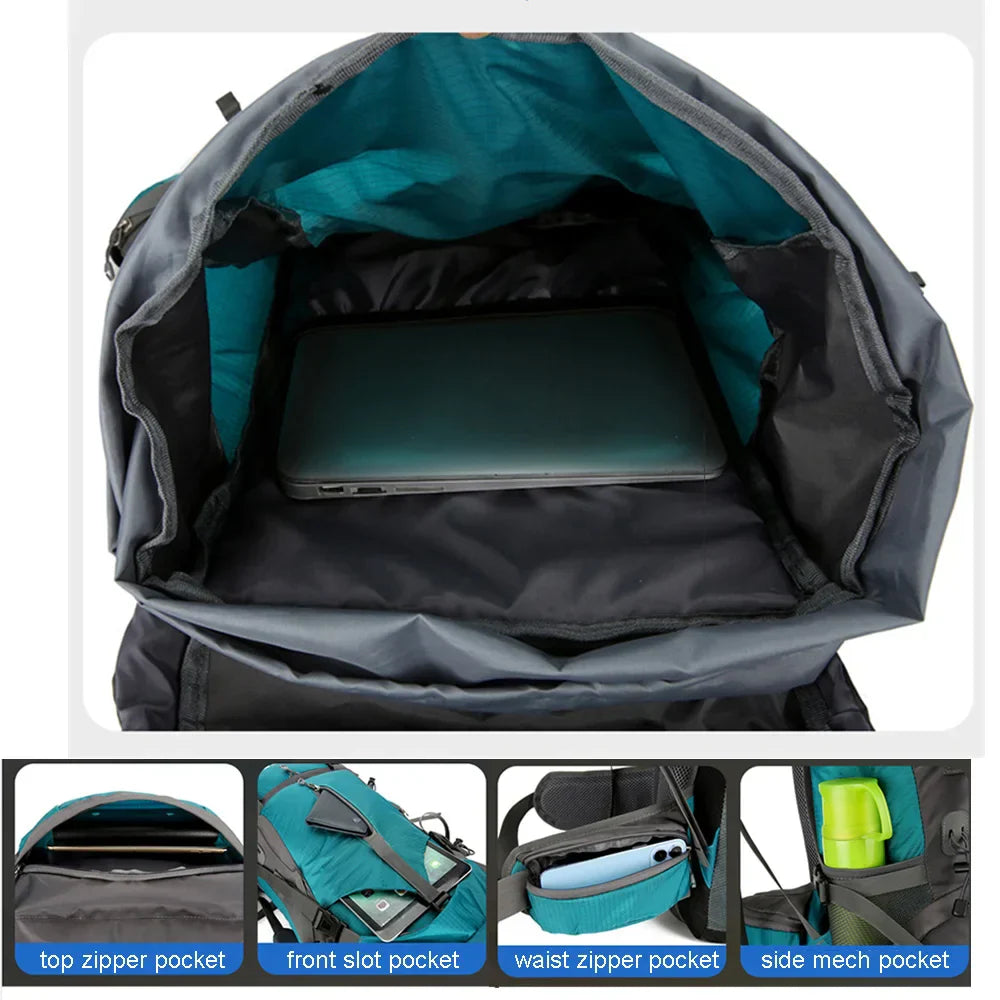 Maliben | Alpivento 70l Trekking Backpack | Waterproof Camping Backpack With Rain Cover | Large Outdoor Backpack For Hiking, Mountaineering & Travel Brand Name: