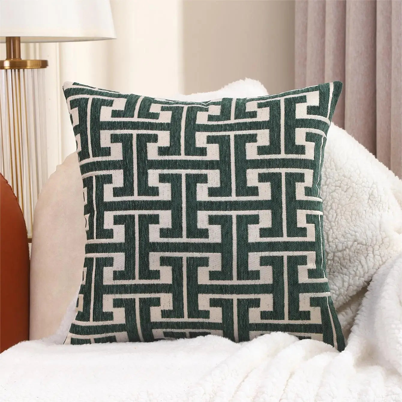 MAliben | Serenité Luxe Cushion Cover - Striped Cushion Cover For a Warm Home